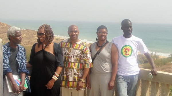 Two Thousand Seasons Author Ayi Kwei Armah, Mayasa Telfair, mTep, Sharlonda Harvey and Mounirou Samb in Popenguine , Senegal
